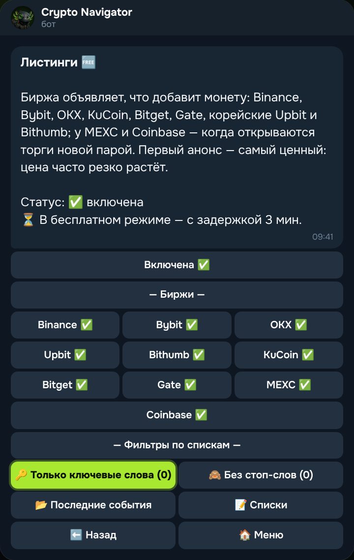 Списки — это фильтры